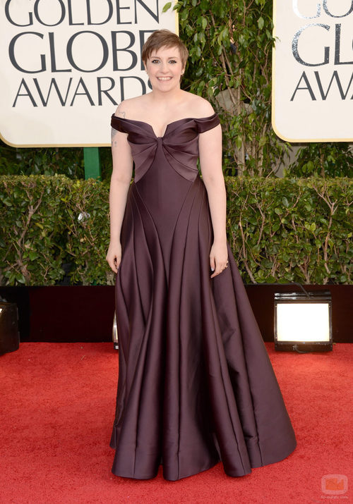 Lena Dunham de 'Girls' en los Globos de Oro 2013