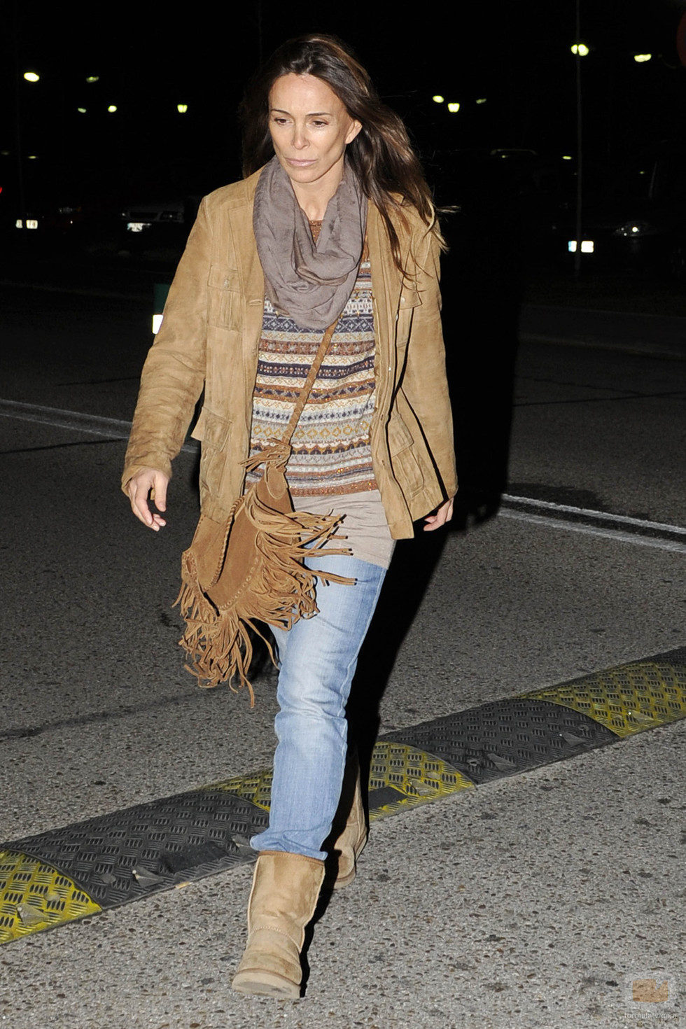 Lydia Bosch en el tanatorio de Fernando Guillén