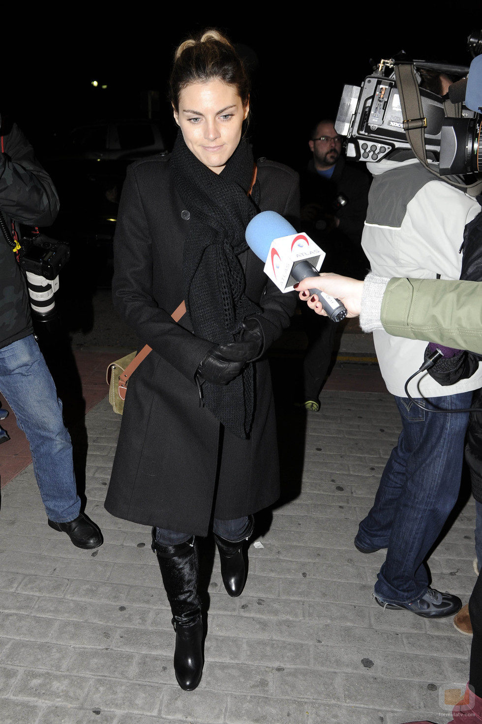 Amaia Salamanca en la capilla ardiente de Fernando Guillén