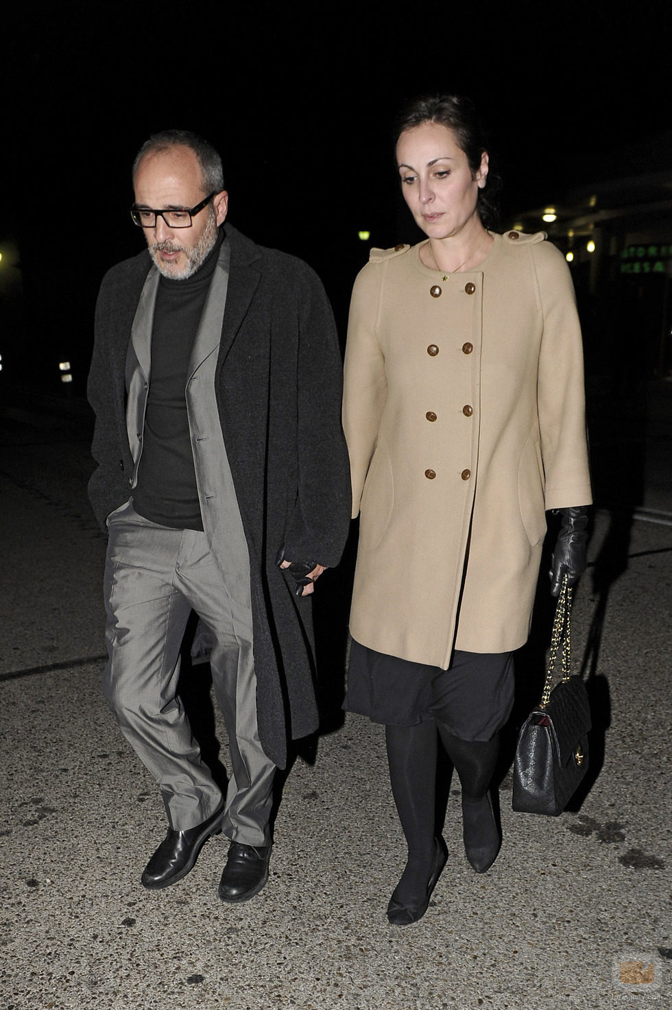 Fernando Guillén Cuervo y Ana Milán en la capilla ardiente de Fernando Guillén