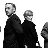 Kate Mara, Kevin Spacey, Robin Wright y Michael Kelly de 'House of Cards'