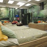 Dormitorio en tonos verdes de 'Gran Hermano catorce'