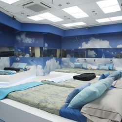 Dormitorio en tonos azules de 'Gran Hermano catorce'