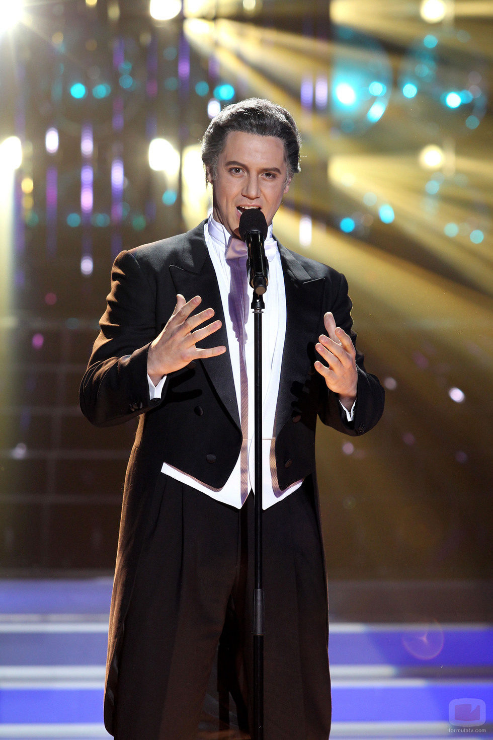 Daniel Diges como Plácido Domingo en la final de 'Tu cara me suena'