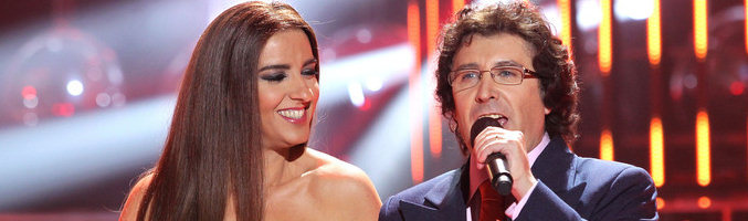 Javier y Llum Barrera como Al Bano y Romina Power en la final de 'Tu cara me suena'