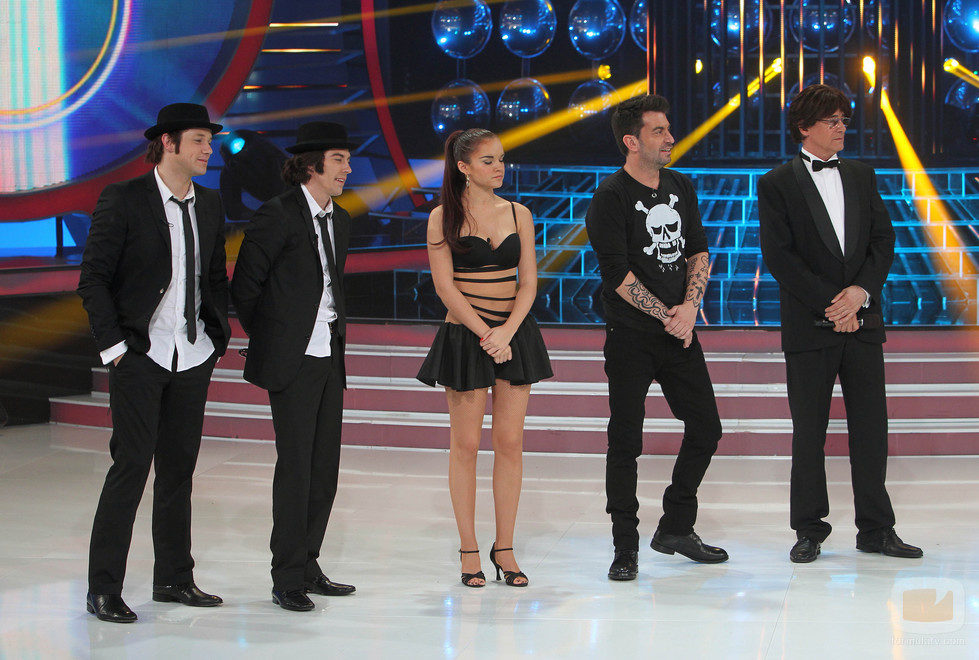 Adrián Lastra, Daniel Diges, Melody, Arturo Valls y Josema Yuste en 'Tu cara me suena'