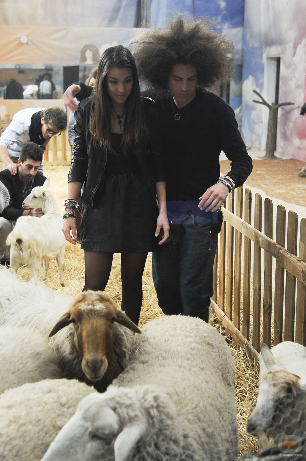 Sonia y Kristian en la granja durante la cuarta gala de 'Gran Hermano catorce'