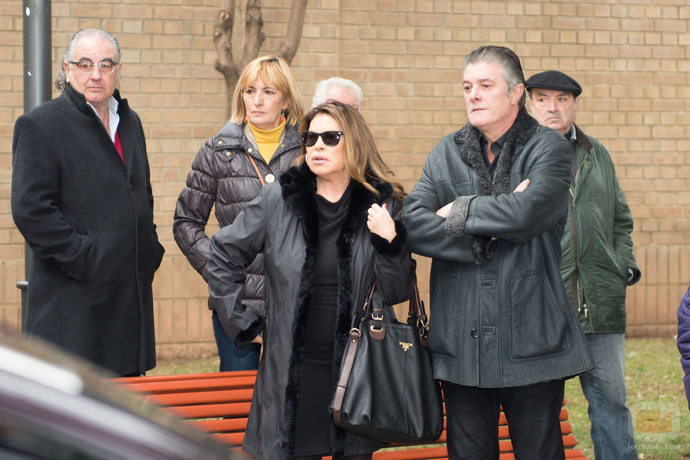 El cantante Francisco en el funeral del actor Pepe Sancho