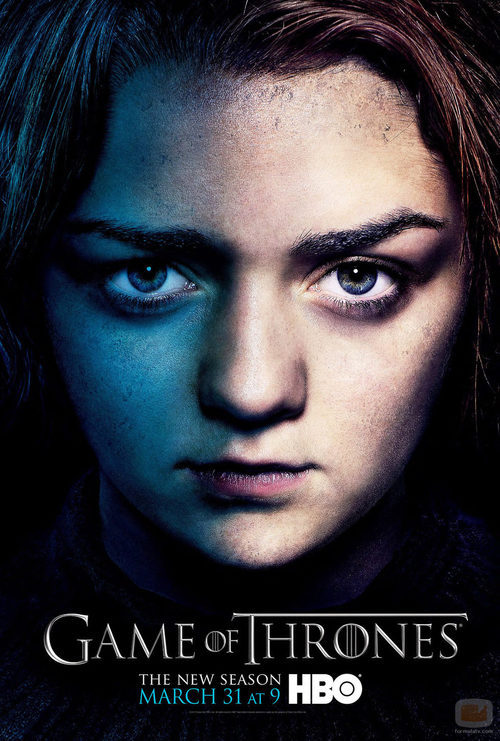 Arya Stark, póster promocional de la tercera temporada de 'Juego de tronos'