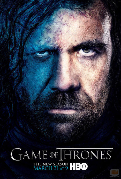 Sandor Clegane en el póster promocional de la tercera temporada de 'Juego de tronos'