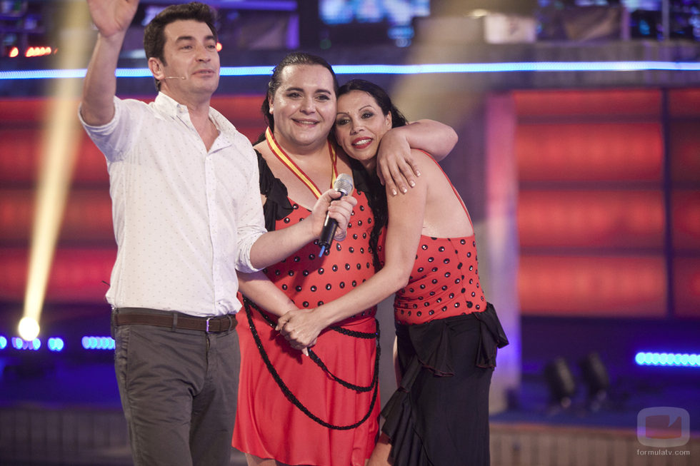 Arturo Valls, Falete y Toñi Salazar ante el jurado de 'Splash! Famosos al agua'