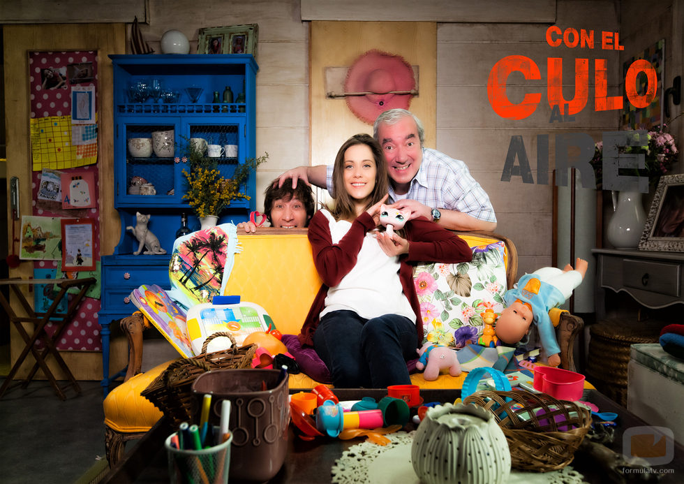 Sandra, Ángel y Paulino, en la segunda temporada de 'Con el culo al aire'