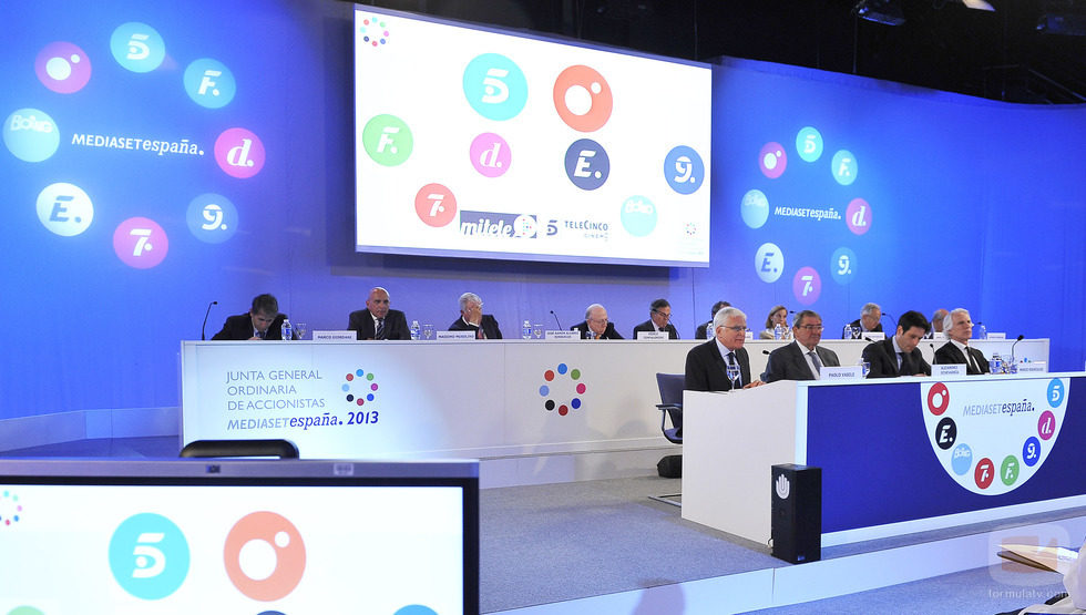 Presentación de los resultados de Mediaset España, en la junta de accionistas