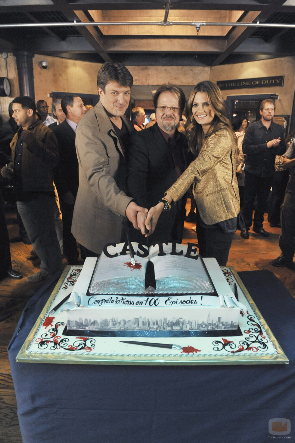 El reparto de 'Castle' celebran el capítulo 100