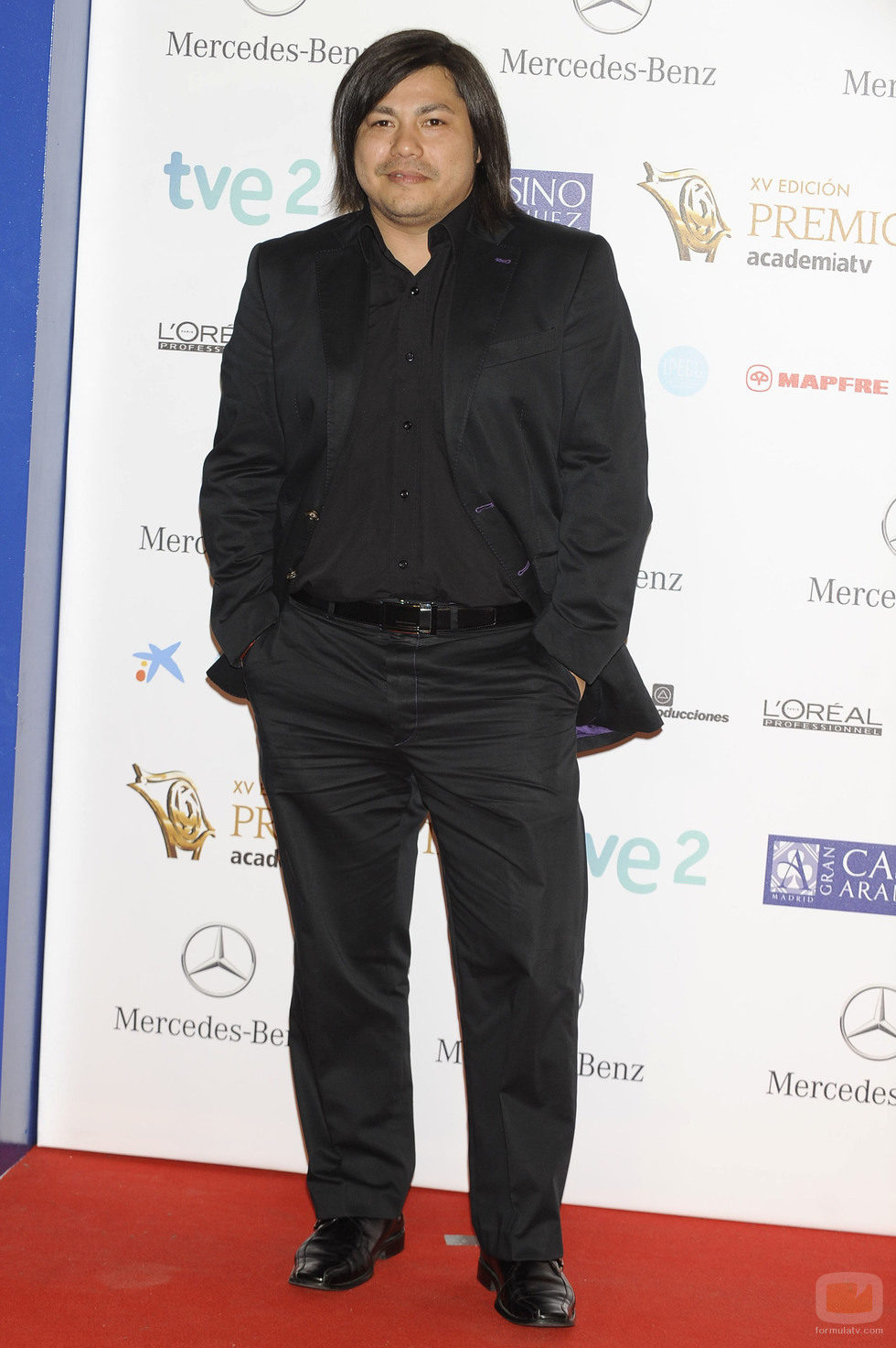 Óscar Reyes en la alfombra roja de los Premios Iris 2013
