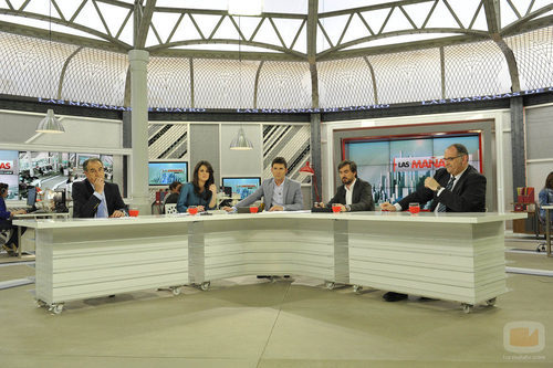 Mesa de debate de 'Las mañanas de Cuatro' moderada por Jesús Cintora