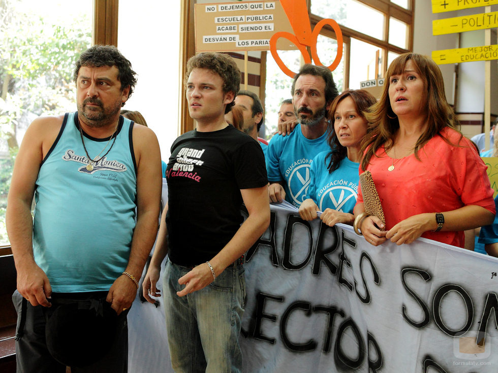 Tino, Javi y Alicia en la manifestación