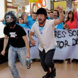 Javi y Tino inician la manifestación
