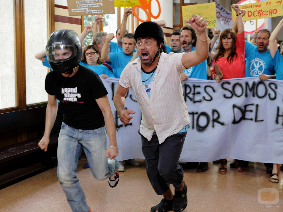 Javi y Tino inician la manifestación