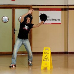 Javi durante la manifestación