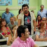 Tino durante la reunión de padres