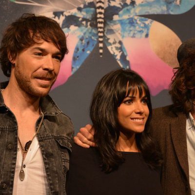 David Feito, Raquel del Rosario y Juan Luis Suárez posan preparados para el Festival de Eurovisión 2013