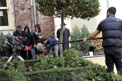 Adriana Ugarte en el fin de rodaje de 'El tiempo entre costuras'