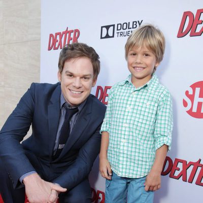 Michael C. Hall y Jadon Wells, en la presentación de la última temporada de 'Dexter'
