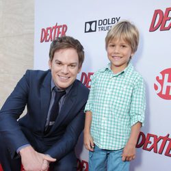Michael C. Hall y Jadon Wells, en la presentación de la última temporada de 'Dexter' 