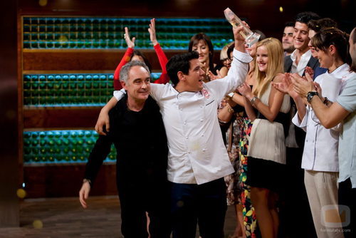 Juan Manuel, primer 'MasterChef' español, junto a Ferran Adrià