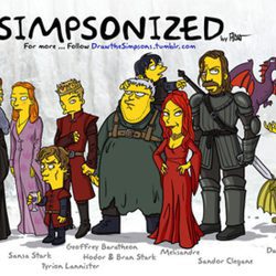 Personajes de 'Juego de tronos' dibujados al "estilo Simpson"