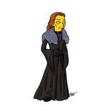 Catelyn Stark, dibujada al "estilo Simpson" 