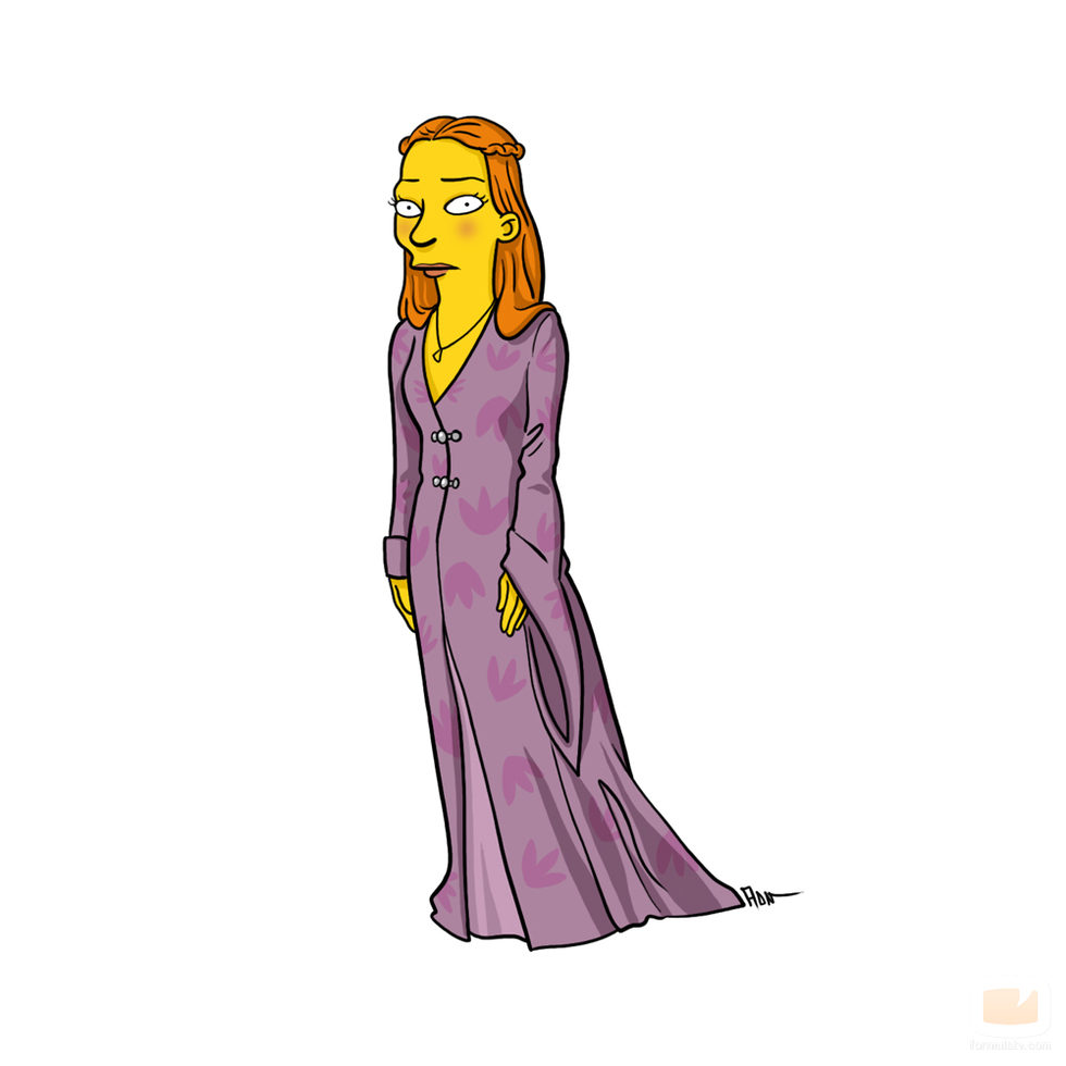 Sansa Stark, dibujada como un personaje de 'Los Simpson'
