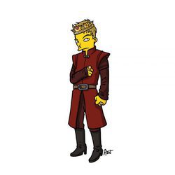 Joffrey Baratheon, de 'Juego de tronos', sería así en 'Los Simpson'