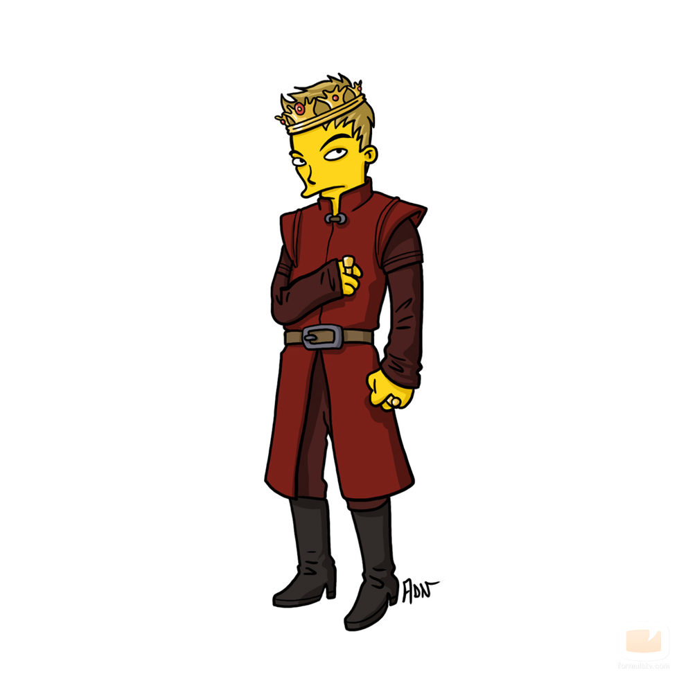 Joffrey Baratheon, de 'Juego de tronos', sería así en 'Los Simpson'