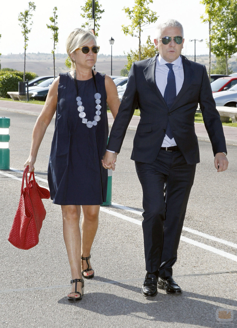 Inés Ballester en el tanatorio de Concha García Campoy