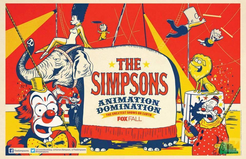 Cartel de la veterana serie 'Los Simpson' para la Comic-Con 2013