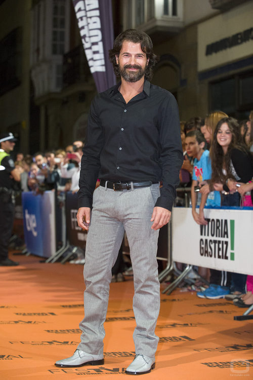 Rodolfo Sancho en la alfombra naranja del FesTVal de Vitoria 2013