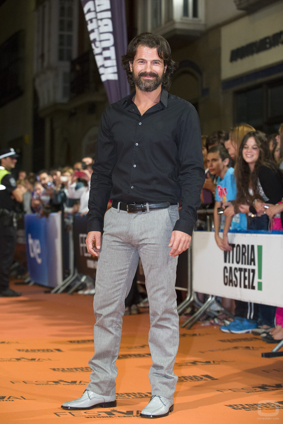 Rodolfo Sancho en la alfombra naranja del FesTVal de Vitoria 2013