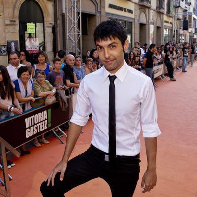 Antonio Díaz, 'El mago Pop', en la alfombra naranja del FesTVal de Vitoria