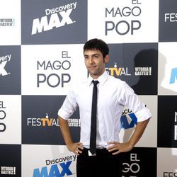 Antonio Díaz, en el photocall antes del estreno de 'El mago Pop'