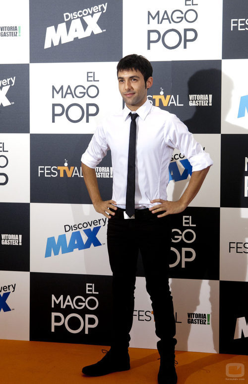 Antonio Díaz, en el photocall antes del estreno de 'El mago Pop'
