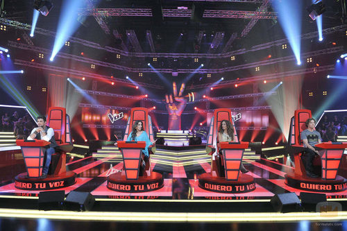 Los coaches de 'La Voz 2' en el plató