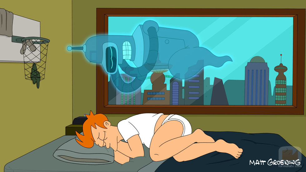 Bender y Fry en la octava temporada de 'Futurama'