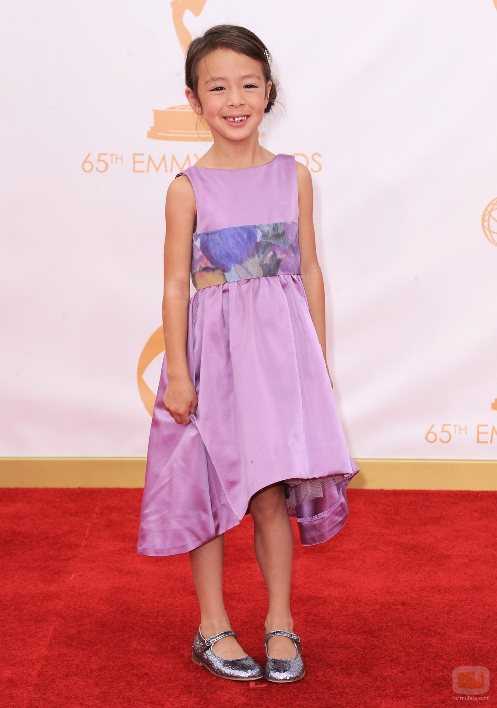 Aubrey Anderson-Emmons en la alfombra roja de los Emmy 2013