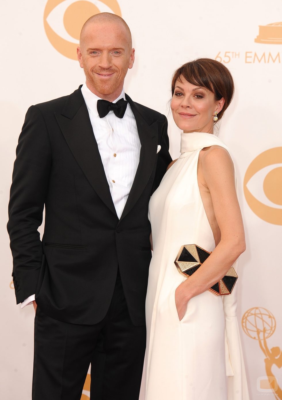 Damian Lewis y Helen McCrory en la alfombra roja de los Emmy 2013