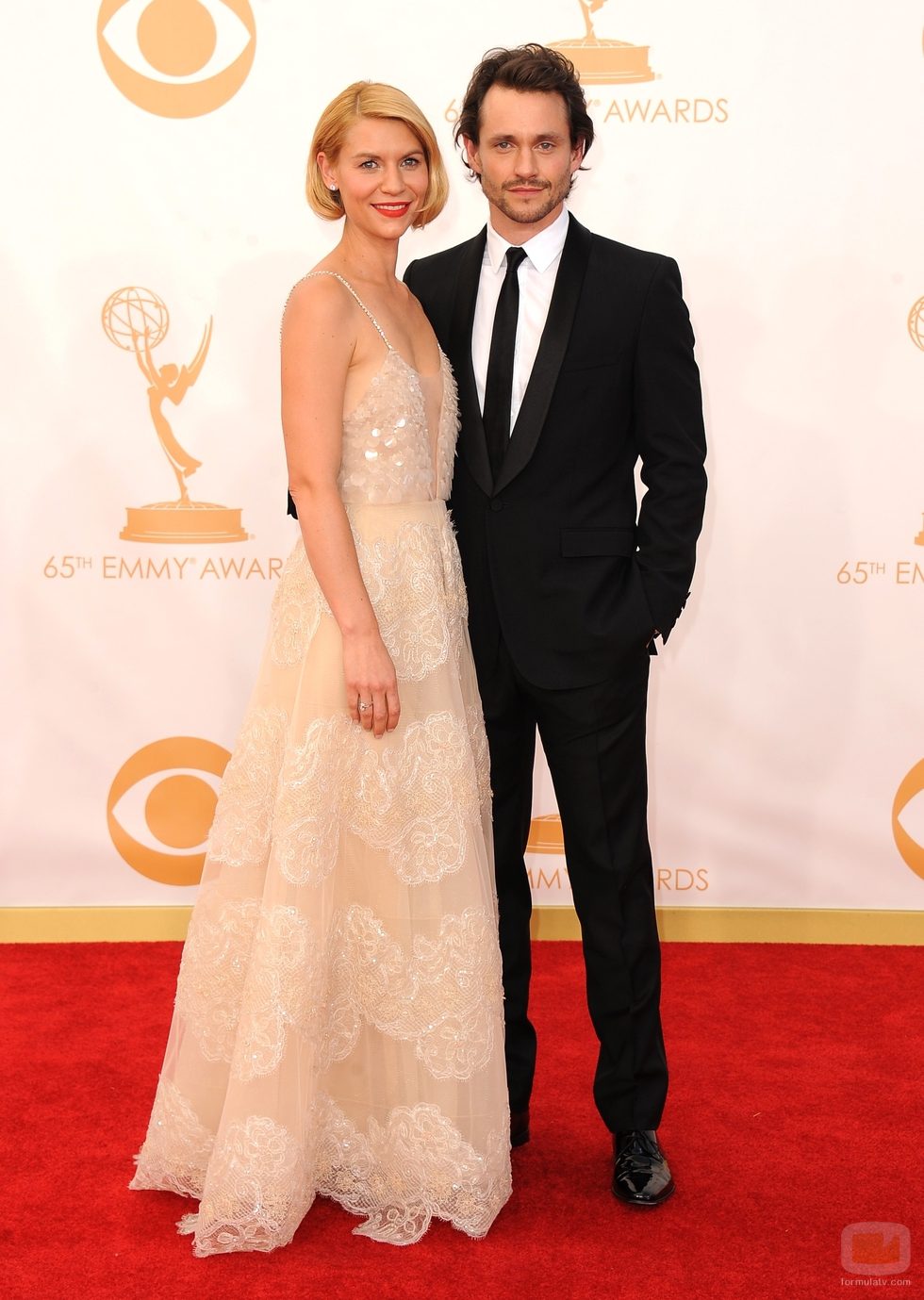Claire Danes y Hugh Dancy en la alfombra roja de los Emmy 2013