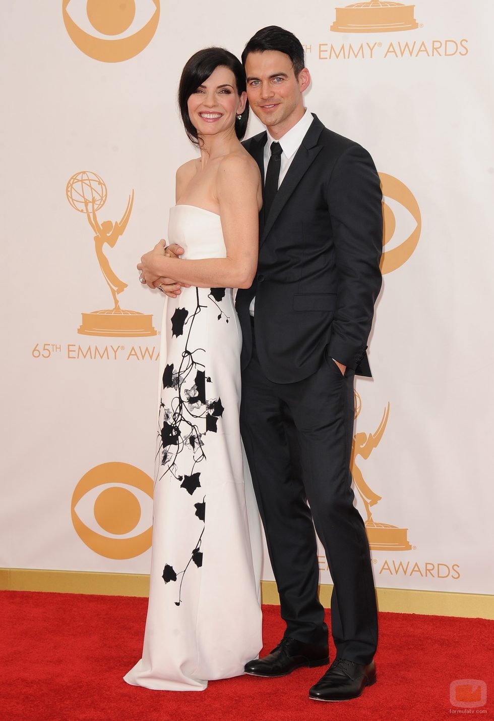 Julianna Margulies y Keith Lieberthal en la alfombra roja de los Emmy 2013