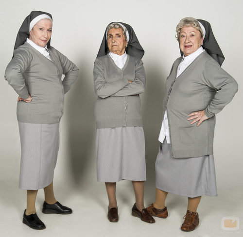Tres ancianas de 'Los mayores gamberros' vestidas de monjas