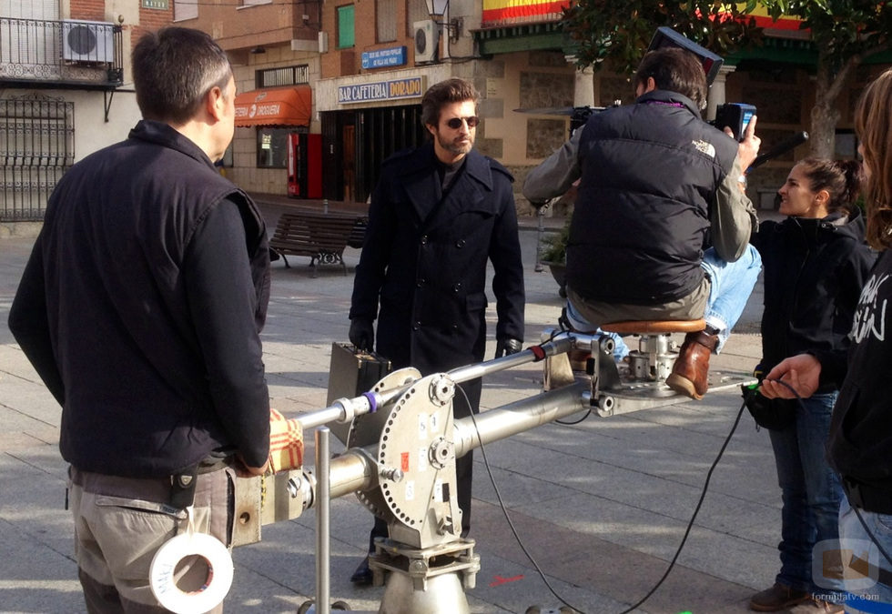 Jesús Olmedo en el rodaje de 'El clavo de oro'